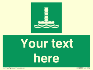 Custom sign safe condition Evacuation chute 